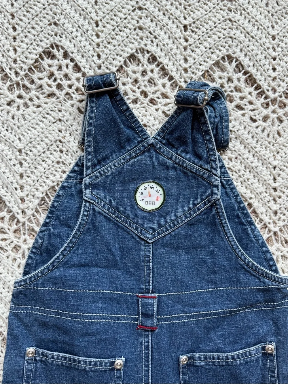 Vintage 2000 Gymboree Firefighter Blue Denim Overalls Boys 3T Play Clothes